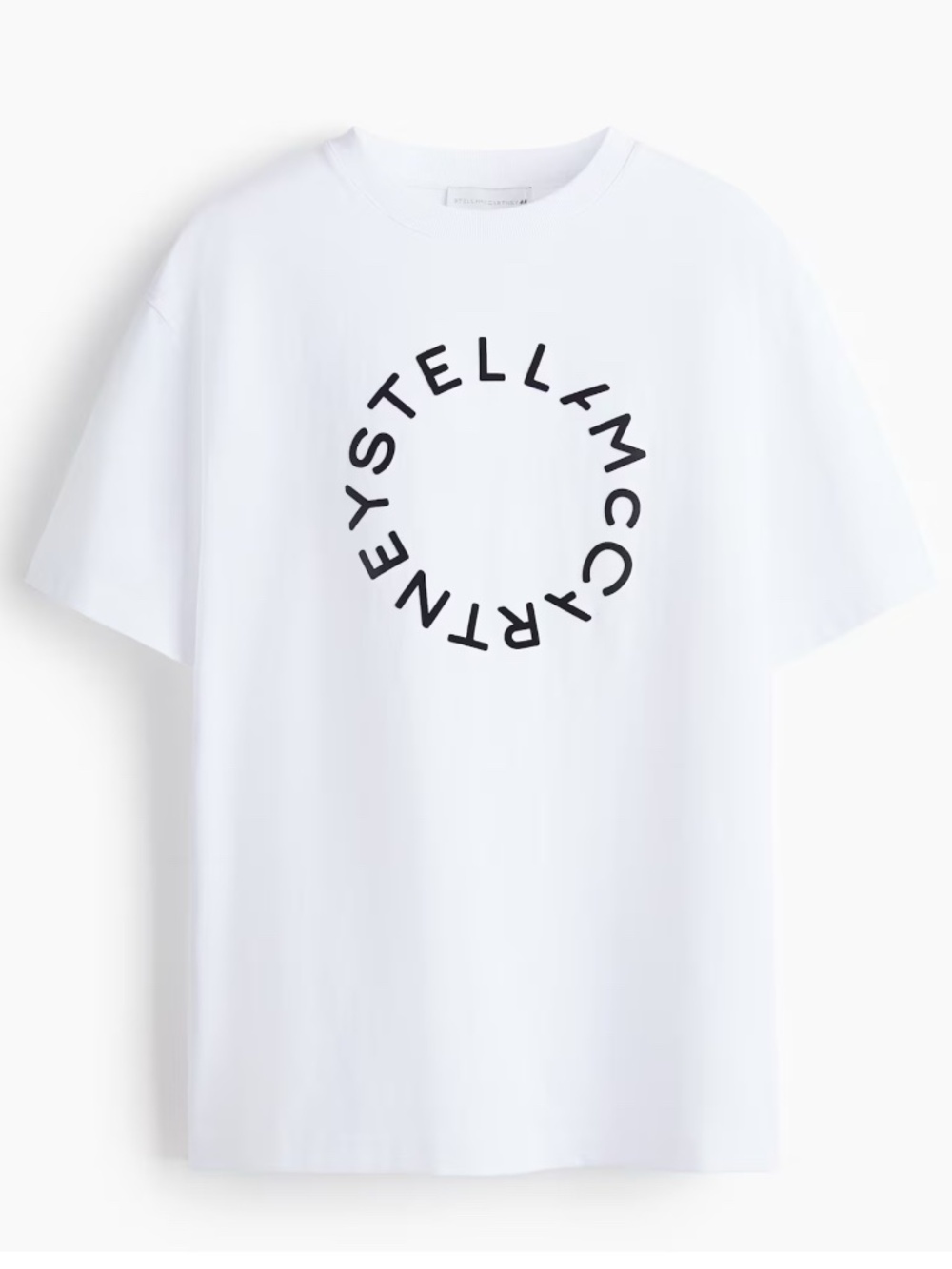 NWT Stella McCartney White OVERSIZED Logo PRINTED T-SHIRT Size US XL